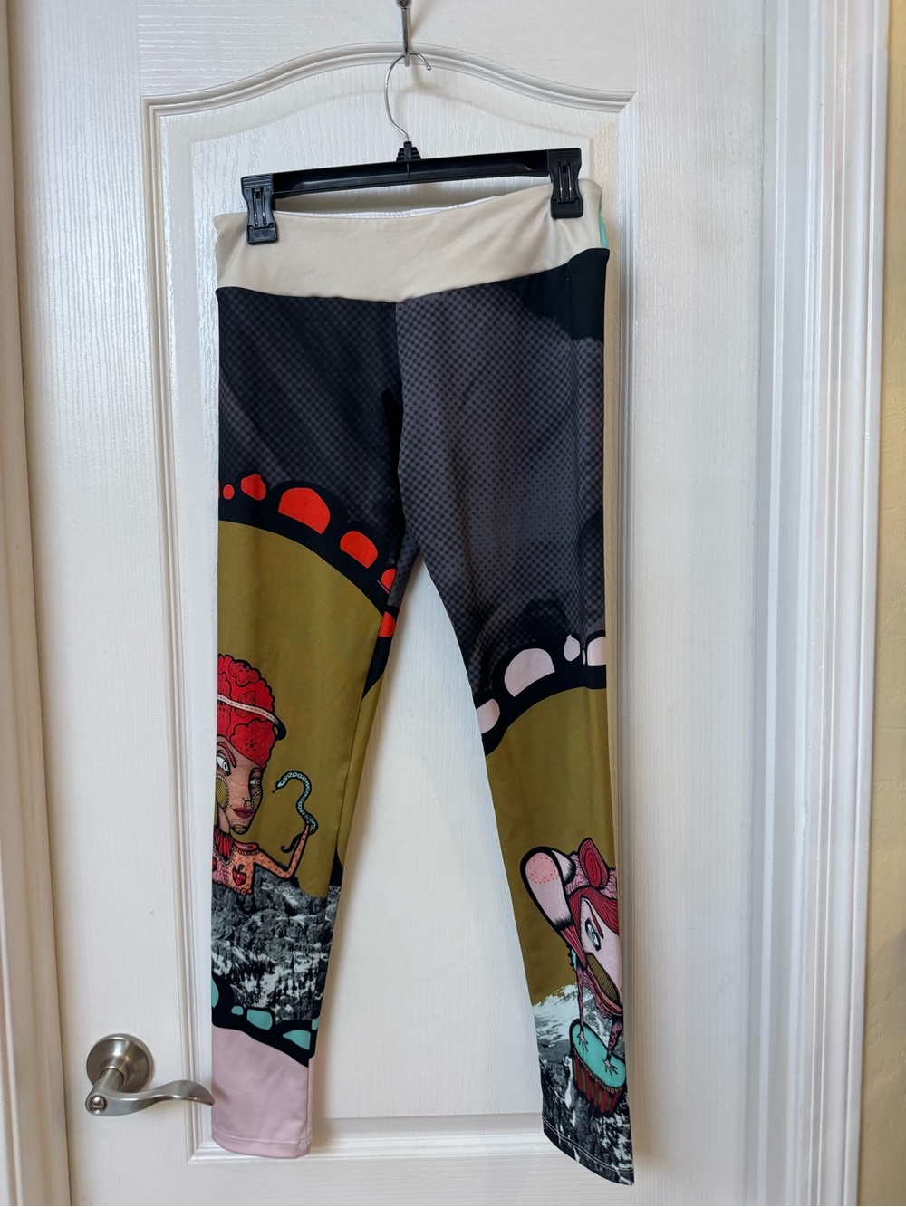 Society6 Olive, Black & Pink Graphic Leggings